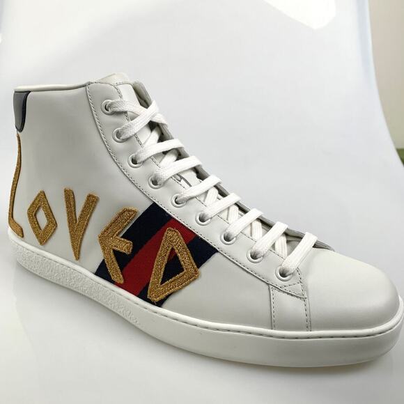 NIB Gucci High Top Ace “Loved” Sneakers Size 10